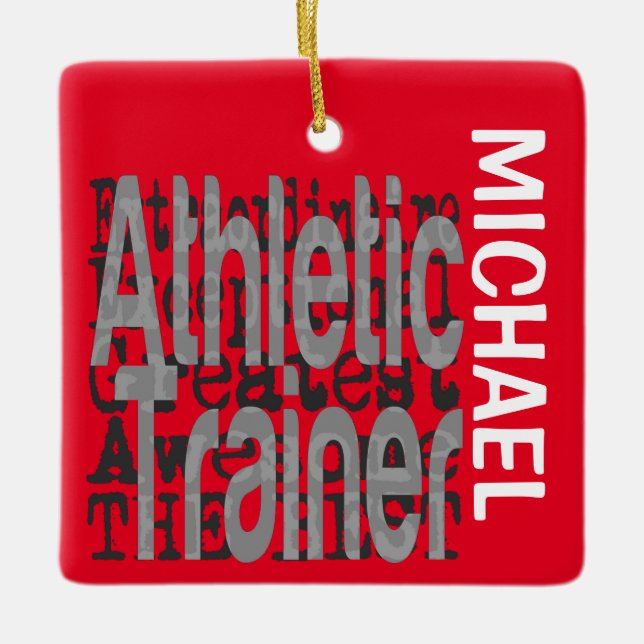Athletic Trainer Extraordinaire CUSTOM Ceramic Ornament (Front)