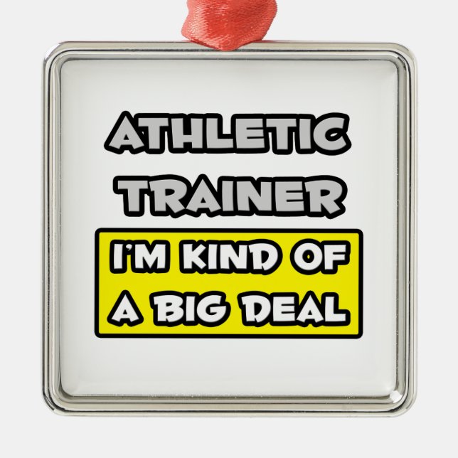 Athletic Trainer .. I'm Kind of a Big Deal Metal Tree Decoration (Front)