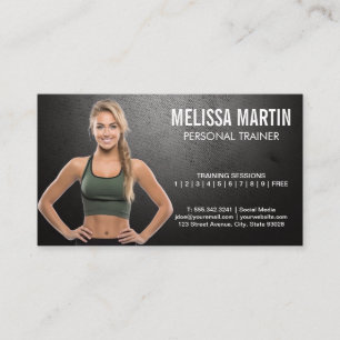 Athletic Woman Smiling Business Card