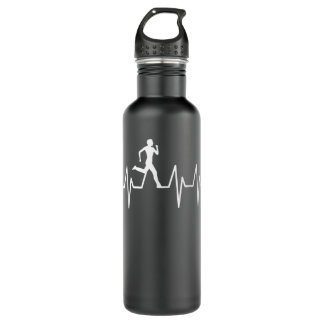 Athletics Heartbeat Pulse  - Funny Running 710 Ml Water Bottle