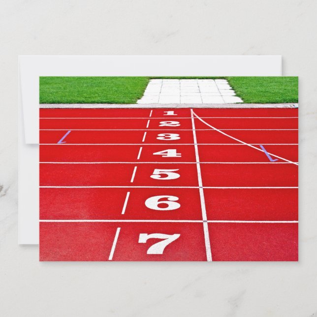 Athletics Running Track  Invitation (Front)