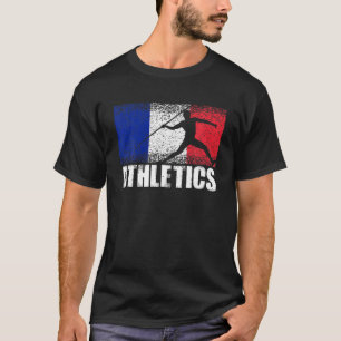 Athletics Sport, France Flag, French Javelin Throw T-Shirt