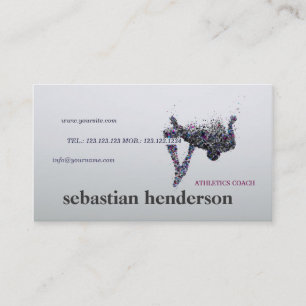 Athletics Trainer Coach Athlete Sport Fitness Business Card