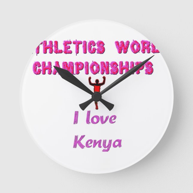 Athletics World Championships Kenya Runner: I Love Round Clock (Front)