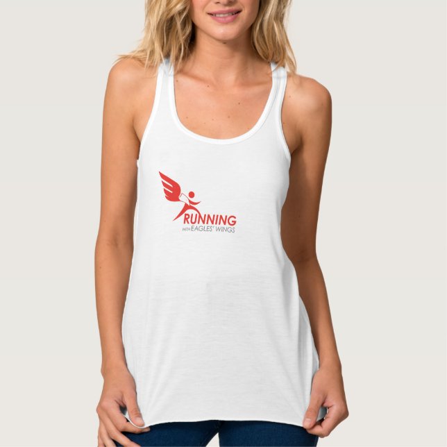 AthleticTank: Running with Eagles' Wings w/ Ribbon Singlet (Front)