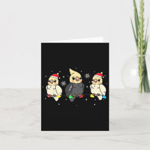 Atiel Bird Christmas Lights Funny Pet Xmas Gift Card