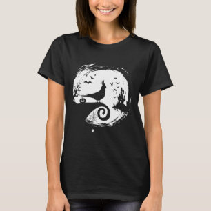 Atiel Halloween Costume Moon Silhouette Creepy T-Shirt