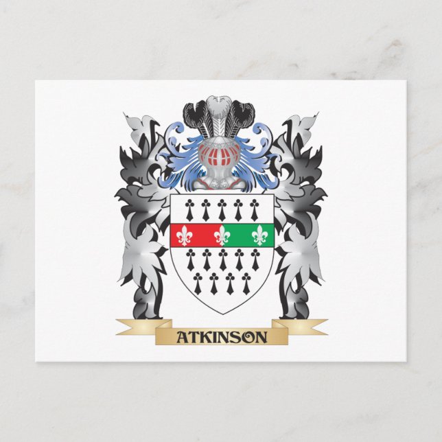 Atkinson Coat of Arms - Family Crest Postcard (Front)