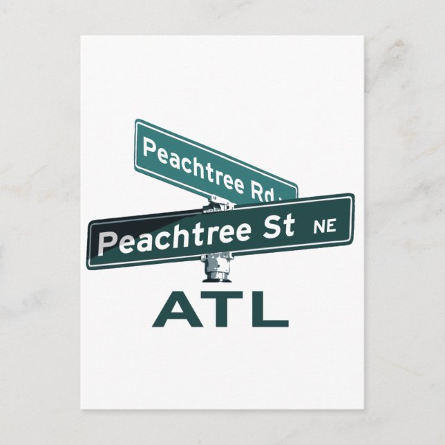 ATL Peachtree Signs Postcard (Front)