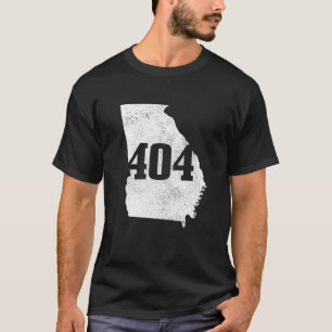 Atlanta 404 Area Code Atl Georgia Map State Pride  T-Shirt