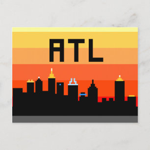 Atlanta 8-Bit Skyline ATL Postcard