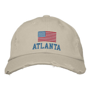 Atlanta American Flag Baseball Cap