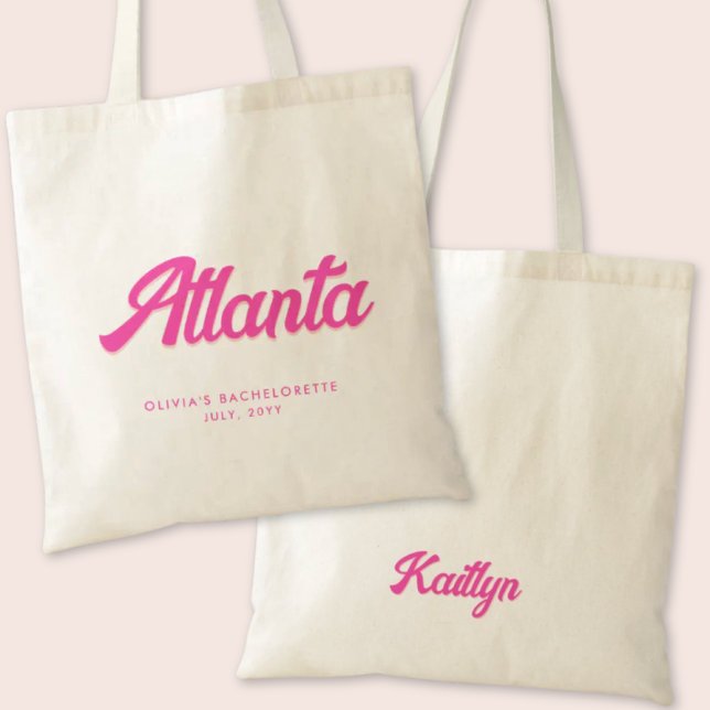 Atlanta Bachelorette Party Personalised Tote (Atlanta Bachelorette Party Tote Bag)