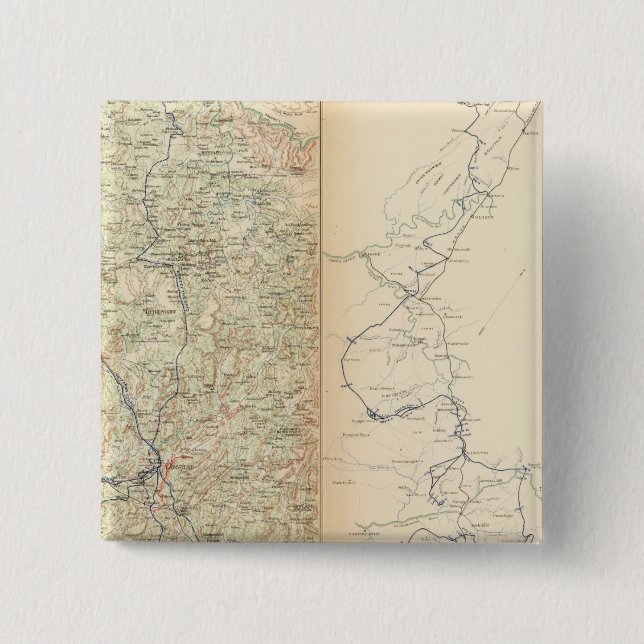 Atlanta Campaign, 2nd epoch 15 Cm Square Badge (Front)