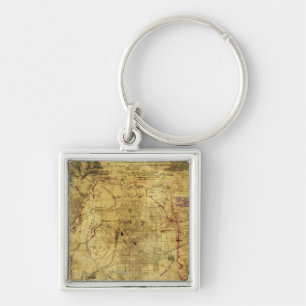 Atlanta Campaign - Civil War Panoramic Map 2 Key Ring
