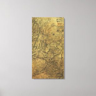 Atlanta Campaign - Civil War Panoramic Map Canvas Print