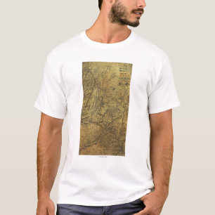 Atlanta Campaign - Civil War Panoramic Map T-Shirt