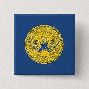 Atlanta city flag 15 cm square badge