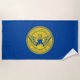 Atlanta city flag beach towel