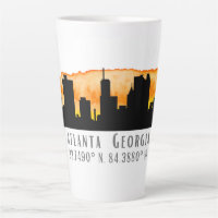 Atlanta City Skyline Map Coordinates