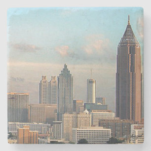 Atlanta Day Skyline Marble Stone Coaster. Coaster