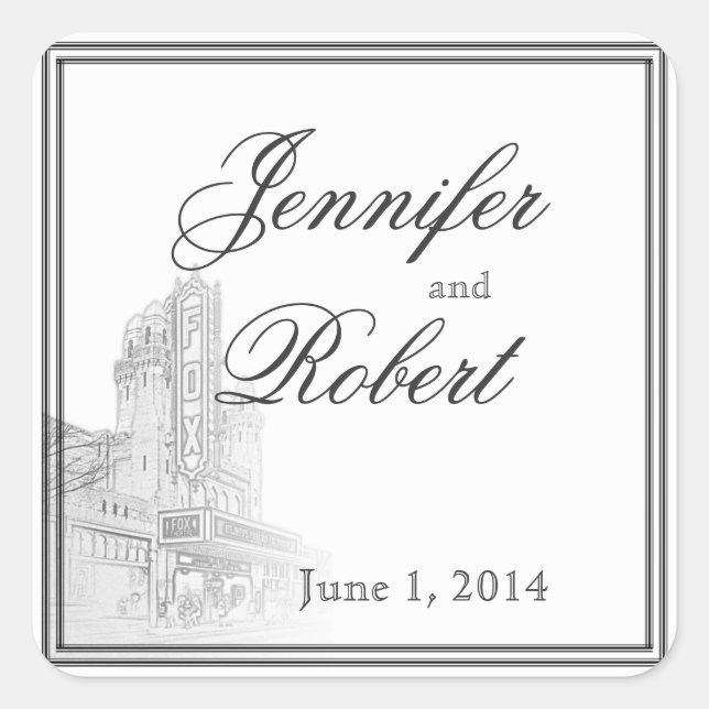 Atlanta Destination Wedding Envelope Seal (Front)