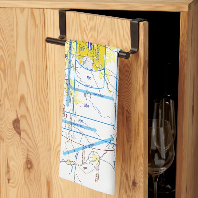 Atlanta Flyway Chart Tea Towel (Thirds Fold)