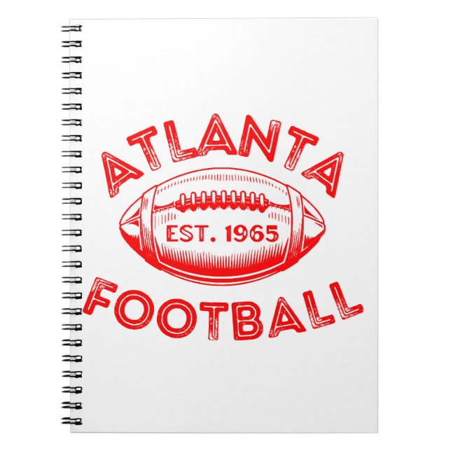 Atlanta Football Vintage Style  Notebook (Front)