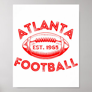Atlanta Football Vintage Style Poster