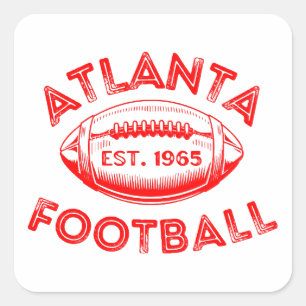 Atlanta Football Vintage Style Square Sticker