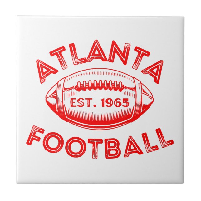 Atlanta Football Vintage Style  Tile (Front)