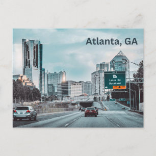 Atlanta, GA Downtown Highway Postcard