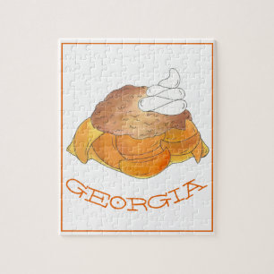 Atlanta GA Georgia Peach Cobbler Dessert Southern Jigsaw Puzzle