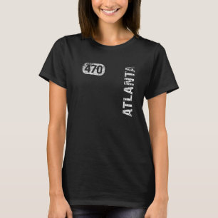 Atlanta Georgia 470 Area Code Vintage Retro T-Shirt