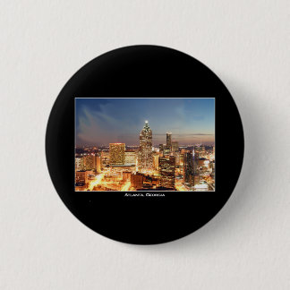 Atlanta, Georgia at Night - Beautiful Skyline 6 Cm Round Badge