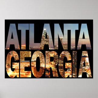 Atlanta Georgia at Twilight Poster