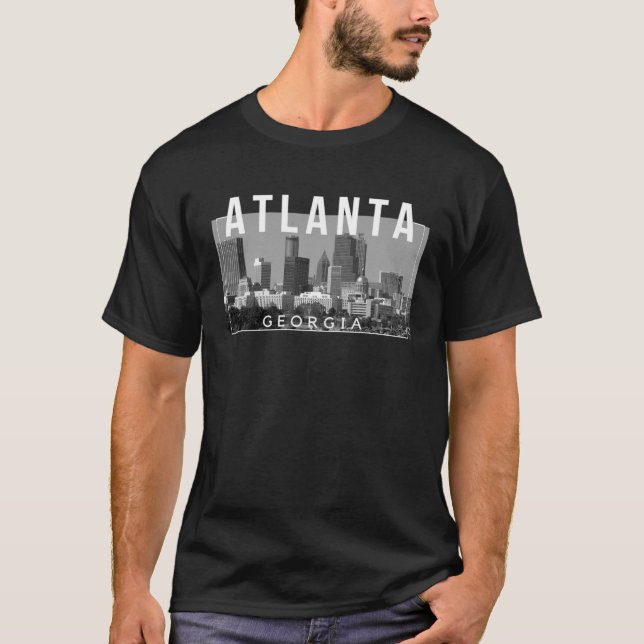 Atlanta Georgia ATL The A Gate City Skyline T-Shirt (Front)
