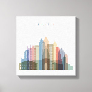Atlanta, Georgia City Skyline Canvas Print