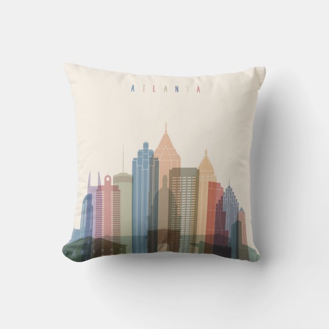 Atlanta, Georgia | City Skyline Cushion (Front)