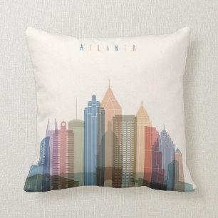 Atlanta, Georgia City Skyline Cushion