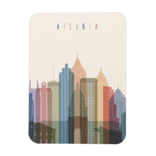 Atlanta, Georgia City Skyline Magnet