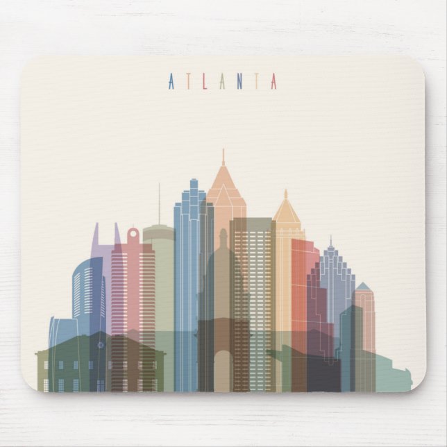 Atlanta, Georgia | City Skyline Mouse Pad (Front)