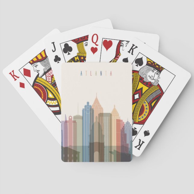 Atlanta, Georgia | City Skyline Playing Cards (Back)