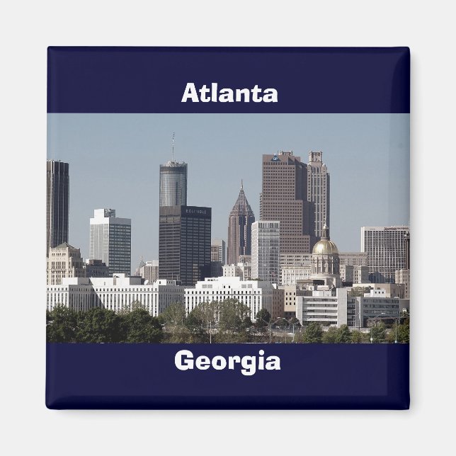 atlanta georgia cityscape magnet (Front)