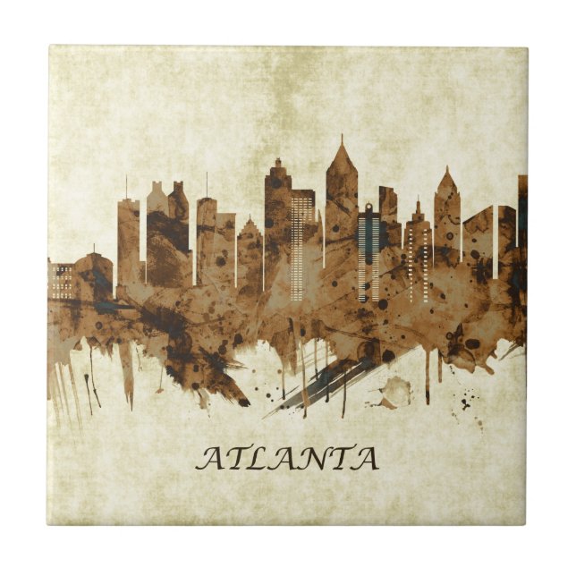 Atlanta Georgia Cityscape Tile (Front)