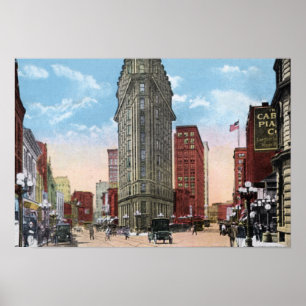 Atlanta Georgia Corner of Peachtree and Broad Poster