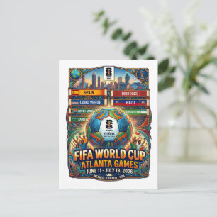 Atlanta Georgia FIFA World Cup 2026 Postcard