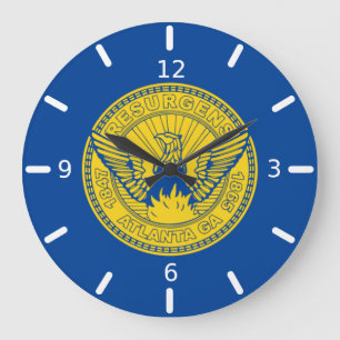 Atlanta (Georgia) flag Large Clock