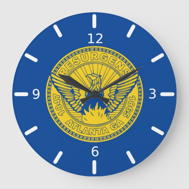 Atlanta (Georgia) flag Large Clock (Front)