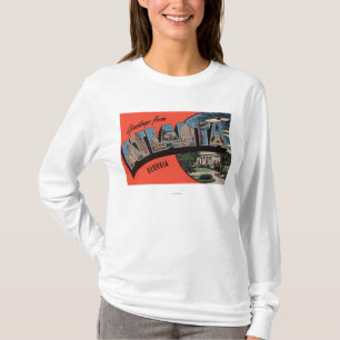 Atlanta, Georgia - Large Letter Scenes T-Shirt